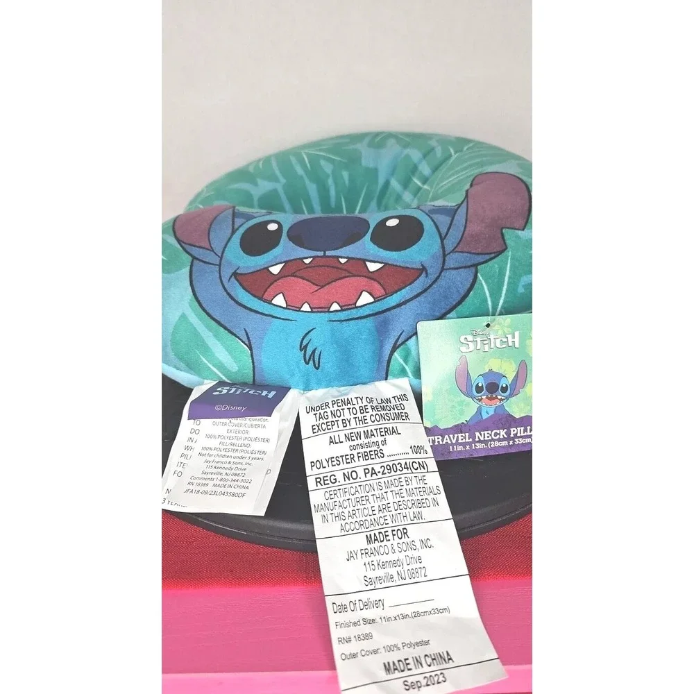 Disney Lilo & Stitch‎ Stitch Blue Neck Travel Pillow Kid's New Plane Vacation